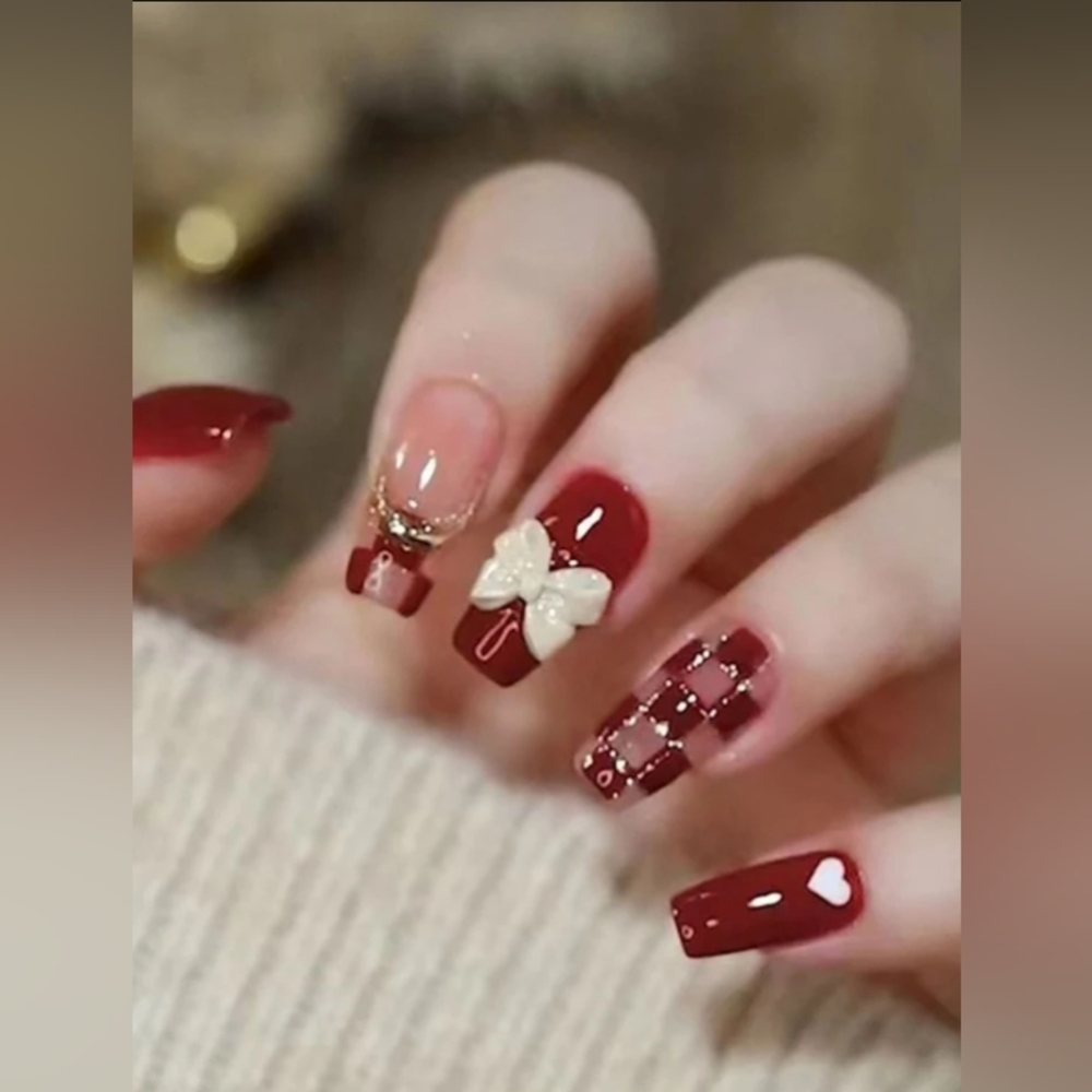 VALENTINE'S DAY 3D Bow Nails. NIP